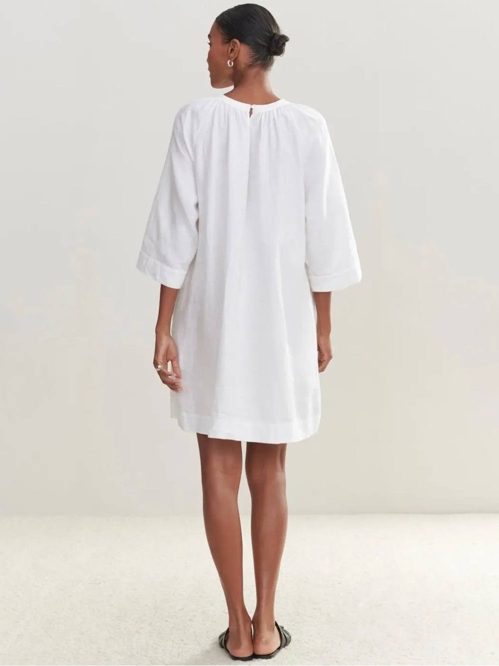 Jenni Kayne Linen August Dress White Medium Summer NWT - Picture 12 of 12